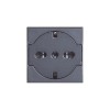 Bticino Axolute FLAT Schuko-Steckdose mit Schutzart Anthrazit 10/16A HS4140/16F Bticino Axolute FLAT Schuko-Steckdose mit Schutzart Anthrazit 10/16A HS4140/16F