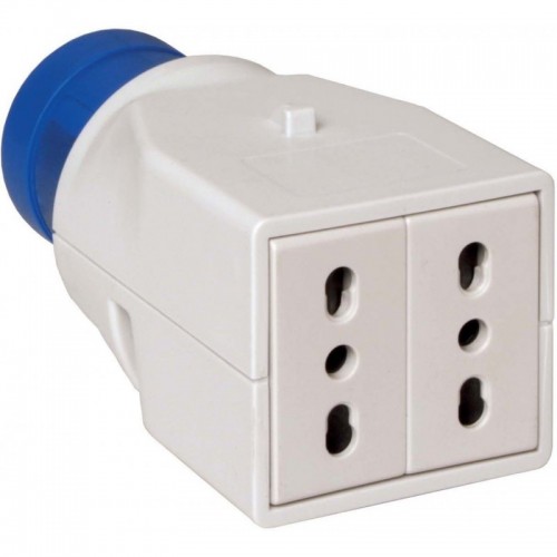 Schneider Adapter Industrie-Haushalt 16A 2 bivalente Steckdosen PKZA202 Schneider Adapter Industrie-Haushalt 16A 2 bivalente Steckdosen PKZA202