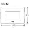 Abb Chiara Platte 4 Module Vulkan 2CSK0404CH Abb Chiara Platte 4 Module Vulkan 2CSK0404CH
