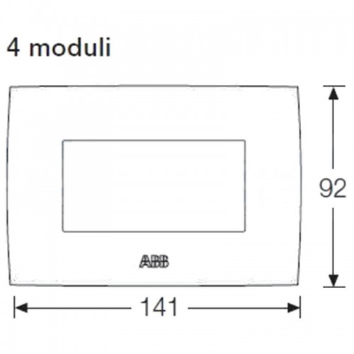 Abb Chiara Platte 4 Module Vulkan 2CSK0404CH Abb Chiara Platte 4 Module Vulkan 2CSK0404CH