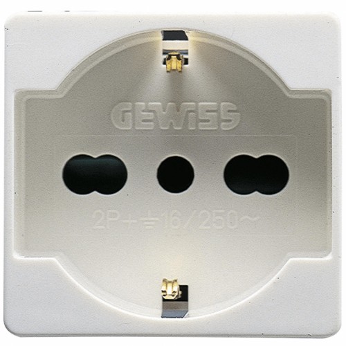 Gewiss System Zweifach-Schukosteckdose 10/16A GW20246 Gewiss System Zweifach-Schukosteckdose 10/16A GW20246