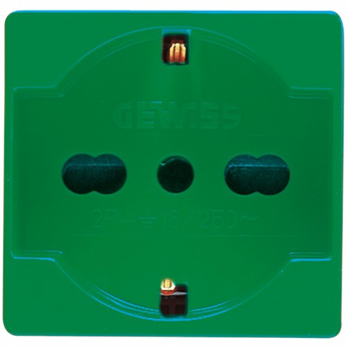 Gewiss system unel Deutsche Steckdose 10/16A grün GW20282 Gewiss system unel Deutsche Steckdose 10/16A grün GW20282