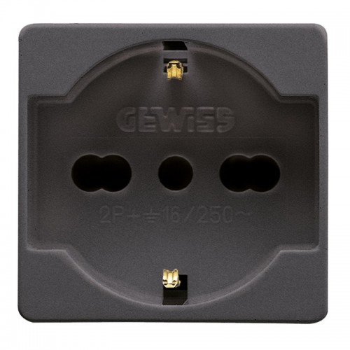 Gewiss System Zweifach-Schukosteckdose 10/16A GW21246 Gewiss System Zweifach-Schukosteckdose 10/16A GW21246
