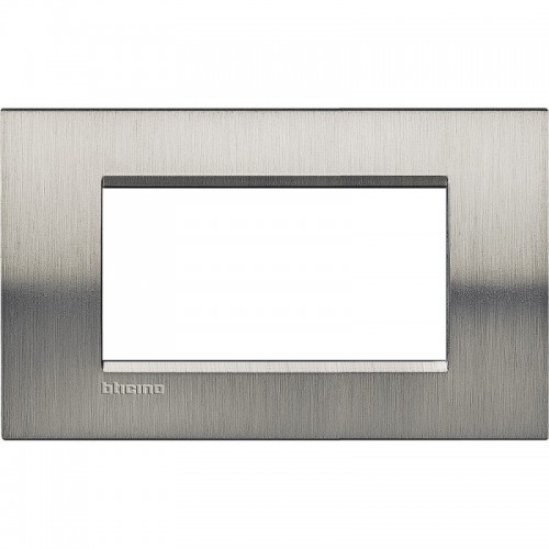 Bticino Livinglight Abdeckrahmen 4 Module gebürsteter Stahl LNA4804ACS Bticino Livinglight Abdeckrahmen 4 Module gebürsteter Stahl LNA4804ACS