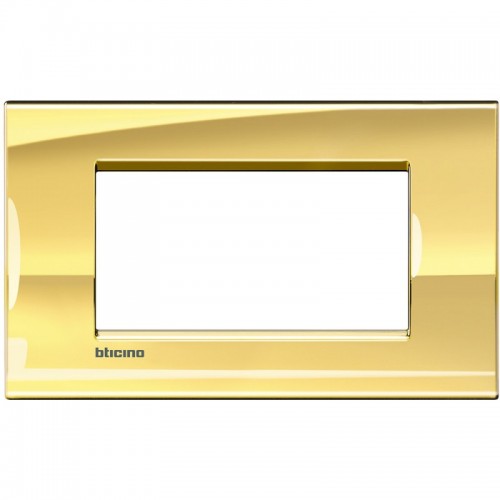 Bticino Livinglight Abdeckrahmen 4 Module gelb LNA4804OA Bticino Livinglight Abdeckrahmen 4 Module gelb LNA4804OA