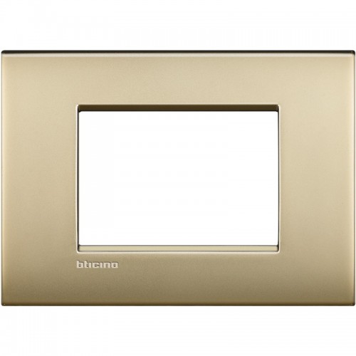 Bticino Wohnraumleuchte Platte AIR 3 Module satiniert gold LNC4803OF Bticino Wohnraumleuchte Platte AIR 3 Module satiniert gold LNC4803OF