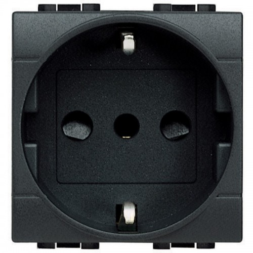 Bticino Wohnraumleuchte Schuko-Steckdose 2+T L4140 Bticino Wohnraumleuchte Schuko-Steckdose 2+T L4140