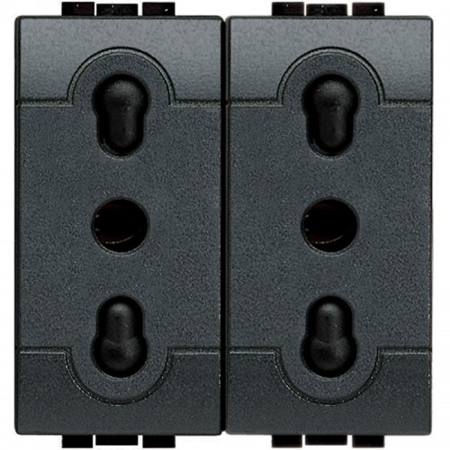 Bticino Wohnraumleuchte Duplex-Steckdose L4180/2 Bticino Wohnraumleuchte Duplex-Steckdose L4180/2
