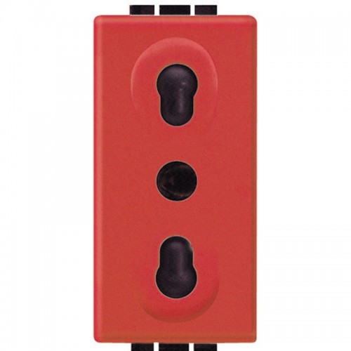 Bticino Livinglight zweiseitige rote Steckdose L4180R Bticino Livinglight zweiseitige rote Steckdose L4180R
