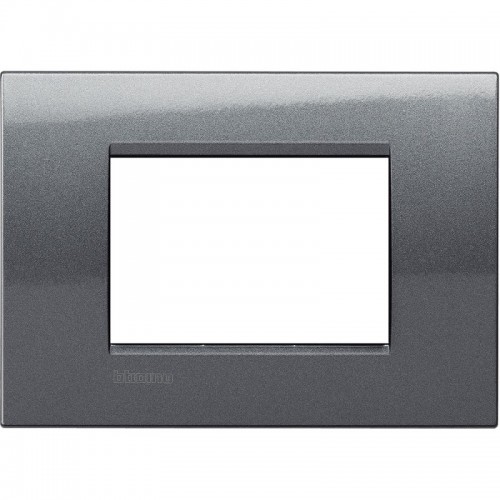 Bticino Livinglight Abdeckrahmen 3 Module stahlgrau LNA4803AC Bticino Livinglight Abdeckrahmen 3 Module stahlgrau LNA4803AC