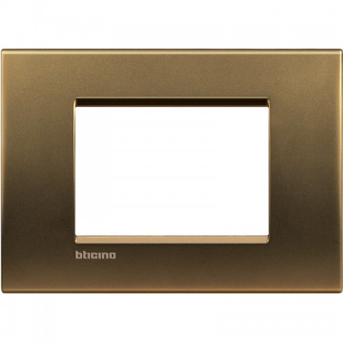 Bticino Livinglight Abdeckrahmen 3 Module Bronze poliert LNA4803BZ Bticino Livinglight Abdeckrahmen 3 Module Bronze poliert LNA4803BZ
