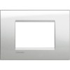 Bticino Livinglight Abdeckrahmen 3 Module mond silber farbe LNA4803GL Bticino Livinglight Abdeckrahmen 3 Module mond silber farbe LNA4803GL