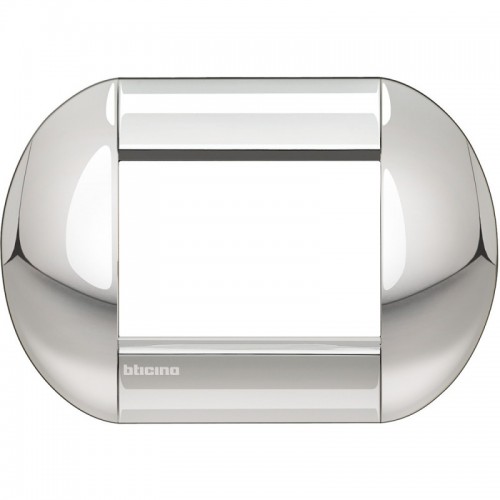 Bticino Livinglight Abdeckrahmen rund 3 Module Chrom poliert LNB4803CR Bticino Livinglight Abdeckrahmen rund 3 Module Chrom poliert LNB4803CR