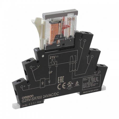 Omron elektromechanisches Slim-Relais mit Sockel G2RVSR700ACDC24 Omron elektromechanisches Slim-Relais mit Sockel G2RVSR700ACDC24