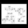 Nobili NOBI Wannenbatterie mit Handbrause Chrom NB84110CR Nobili NOBI Wannenbatterie mit Handbrause Chrom NB84110CR
