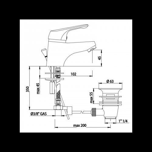 Nobili BLUE Chrom-Spültischbatterie BL29118/1CR Nobili BLUE Chrom-Spültischbatterie BL29118/1CR