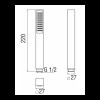 Nobili quadratische Handbrause verchromt AD142/67CR Nobili quadratische Handbrause verchromt AD142/67CR