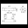 Nobili Thermostat-Brausebatterie für die Wandmontage Chrom AB87030CR