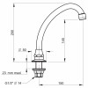 PRESTO Schwenkauslauf für Waschtischrand 15cm 70088