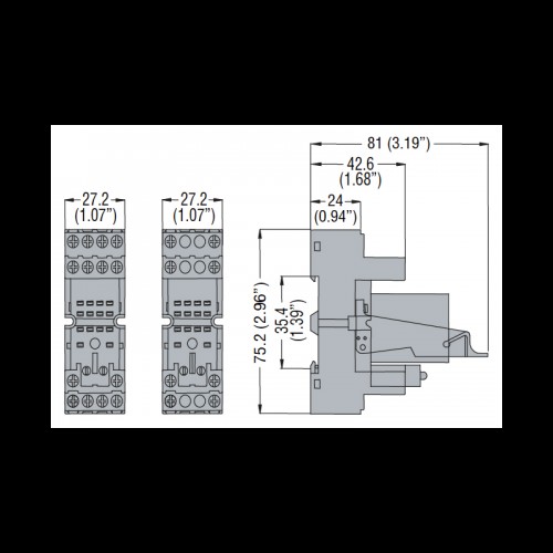 Sockel zu industrierelais Lovato mit 2 trades für serie HR602C HR6XS21 Sockel zu industrierelais Lovato mit 2 trades für serie HR602C HR6XS21