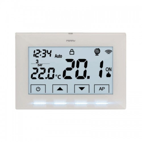 Perry WIFI Uhrenthermostat Farbe: Weiß 1TXCR029WIFI Perry WIFI Uhrenthermostat Farbe: Weiß 1TXCR029WIFI