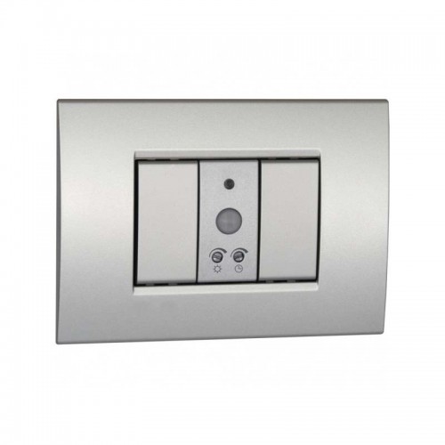 Bewegungsmelder dämmerungsschalter Vemer 1 modul Silber VE765200 Bewegungsmelder dämmerungsschalter Vemer 1 modul Silber VE765200