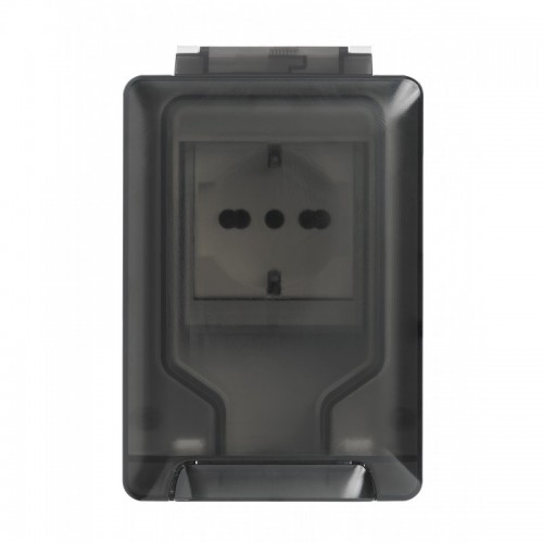 Vimar wasserdichtes Gehäuse IP66 mit eingestecktem Stecker 2 Module 14962 Vimar wasserdichtes Gehäuse IP66 mit eingestecktem Stecker 2 Module 14962