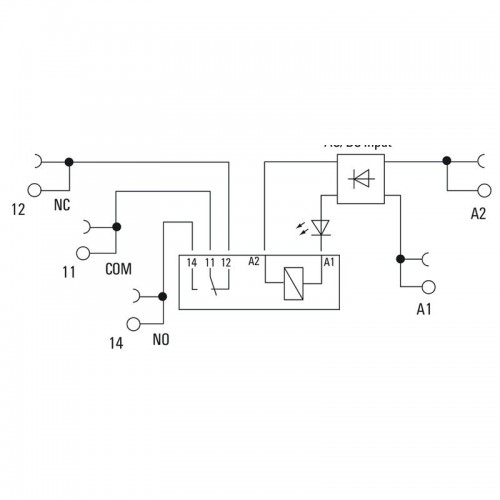 Relais Weidmuller TRS 24VUC 1W 24V AC/DC 1122780000 Relais Weidmuller TRS 24VUC 1W 24V AC/DC 1122780000