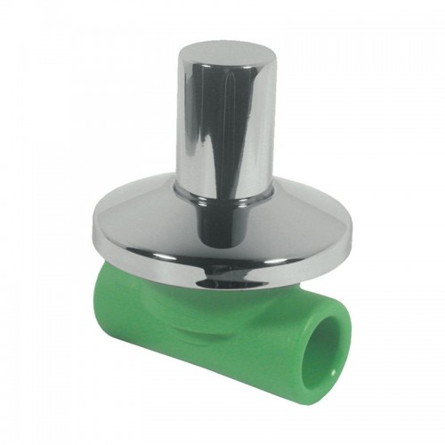 Aquatherm Wasserhahn mit kurzer Kappe D 32 aus PP-T und Messing 0040872 Aquatherm Wasserhahn mit kurzer Kappe D 32 aus PP-T und Messing 0040872