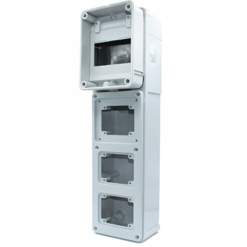 Palazzoli Baustellenverteiler mit 3 Steckdosen und 5 DIN-Modulen 579823 Palazzoli Baustellenverteiler mit 3 Steckdosen und 5 DIN-Modulen 579823