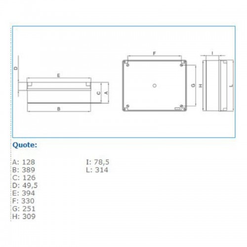 Steckdose Bocchiotti wasserdichte wand-380X300X12 IP56 B04847 Steckdose Bocchiotti wasserdichte wand-380X300X12 IP56 B04847