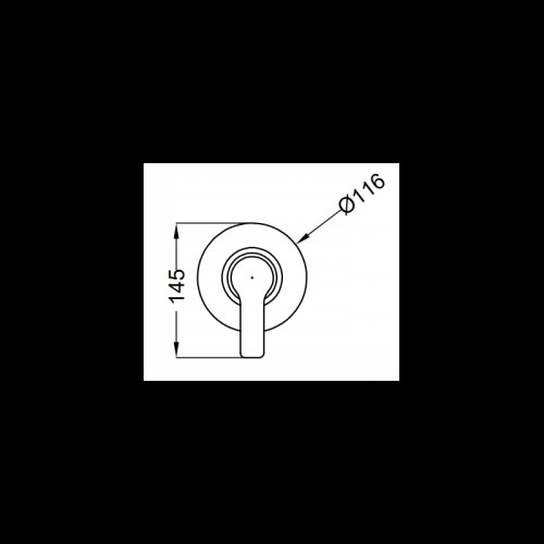 Platte und Hebel für Dusche Teorema GOODLIFE Chrom 86007110001 Platte und Hebel für Dusche Teorema GOODLIFE Chrom 86007110001