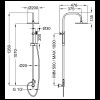 Teorema FIX Duschsäule mit Kopfbrause und Handbrause Verchromt 15263110341 Teorema FIX Duschsäule mit Kopfbrause und Handbrause Verchromt 15263110341