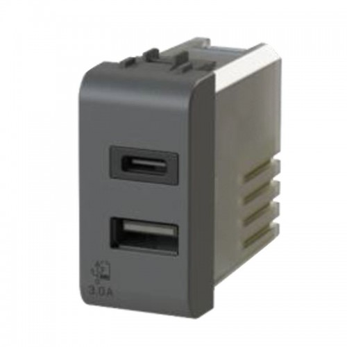 4Box 3.0A USB-Steckdose für Gewiss Chorus Serie schwarz 4B.G12.USB.30 4Box 3.0A USB-Steckdose für Gewiss Chorus Serie schwarz 4B.G12.USB.30