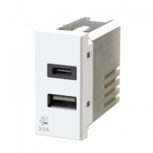 4Box 3.0A USB-Steckdose für Bticino Axolute Serie weiß 4B.HC.USB.30 4Box 3.0A USB-Steckdose für Bticino Axolute Serie weiß 4B.HC.USB.30