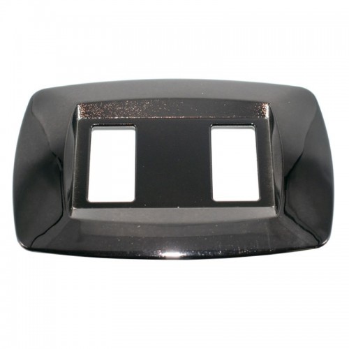 Master Modì Abdeckrahmen für Bticino 2 Module gunmetal MD232 Master Modì Abdeckrahmen für Bticino 2 Module gunmetal MD232