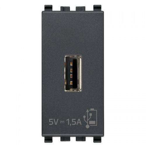Vimar Eikon 5V1,5A USB-Steckdose grau 20292 Vimar Eikon 5V1,5A USB-Steckdose grau 20292