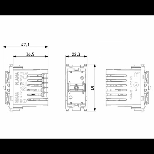 Vimar Plana Double Connected Control für Rollläden Farbe Weiß 14594.0 Vimar Plana Double Connected Control für Rollläden Farbe Weiß 14594.0