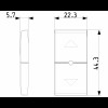 Zwei Vimar Plana austauschbare Halbtasten 1 Modul 14755.2 Zwei Vimar Plana austauschbare Halbtasten 1 Modul 14755.2
