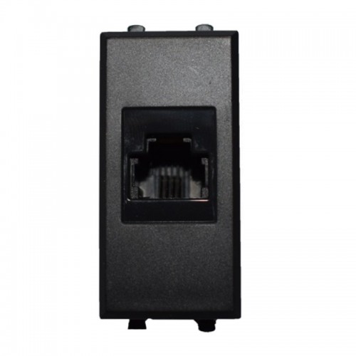 Telefonanschluss Ave Tekla RJ11 farbe schwarz 1 modul 445024 Telefonanschluss Ave Tekla RJ11 farbe schwarz 1 modul 445024