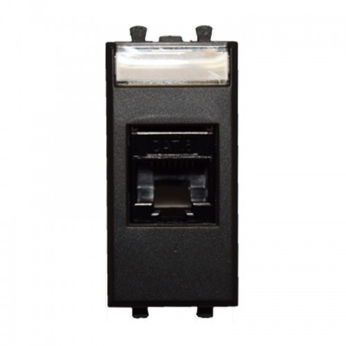 Daten-port, Ave-Tekla RJ45 CAT.6 UTP schwarz 1 modul 445027C6 Daten-port, Ave-Tekla RJ45 CAT.6 UTP schwarz 1 modul 445027C6