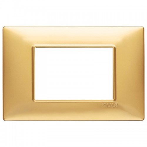 Vimar Plana Abdeckrahmen 3 Module Farbe Mattgold 14653.25 Vimar Plana Abdeckrahmen 3 Module Farbe Mattgold 14653.25
