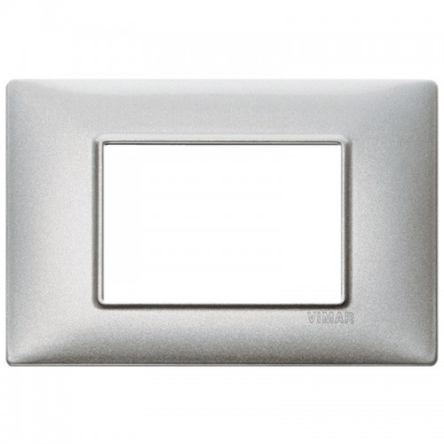 Vimar Plana Abdeckrahmen 3 Module Farbe Metallic Silber 14653.71 Vimar Plana Abdeckrahmen 3 Module Farbe Metallic Silber 14653.71