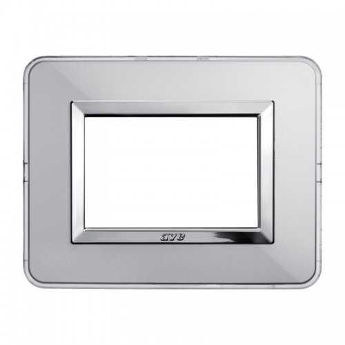 Abdeckrahmen Ave Personal System 44 technopolymer 3 module, aluminium, natur 44P03ALS
