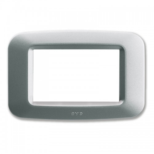 Abdeckrahmen aus kunststoff Ave Banquise-System 45 3 Module Silber matt 45PY03AO Abdeckrahmen aus kunststoff Ave Banquise-System 45 3 Module Silber matt 45PY03AO