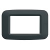 Abdeckrahmen aus kunststoff Ave Banquise-System 45 3 Module Grau Noir 45PY03GN Abdeckrahmen aus kunststoff Ave Banquise-System 45 3 Module Grau Noir 45PY03GN