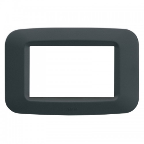 Abdeckrahmen aus kunststoff Ave Banquise-System 45 3 Module Grau Noir 45PY03GN Abdeckrahmen aus kunststoff Ave Banquise-System 45 3 Module Grau Noir 45PY03GN