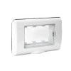 Backblech mit wasserdichtem gehäuse für Serie Ave Theorie 45 mit deckel IP55 3 Module, Weiß 45SP43BN Backblech mit wasserdichtem gehäuse für Serie Ave Theorie 45 mit deckel IP55 3 Module, Weiß 45SP43BN