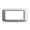 Abdeckrahmen aus kunststoff Ave Banquise-System 45 4 Module Silber matt 45PY04AO Abdeckrahmen aus kunststoff Ave Banquise-System 45 4 Module Silber matt 45PY04AO