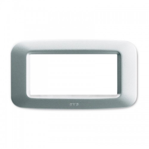 Abdeckrahmen aus kunststoff Ave Banquise-System 45 4 Module Silber matt 45PY04AO Abdeckrahmen aus kunststoff Ave Banquise-System 45 4 Module Silber matt 45PY04AO